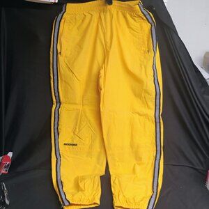 Abercrombie & Fitch Yellow Snowboard Ski Pants Waterproof Hi-Viz Zip Boot Bottom